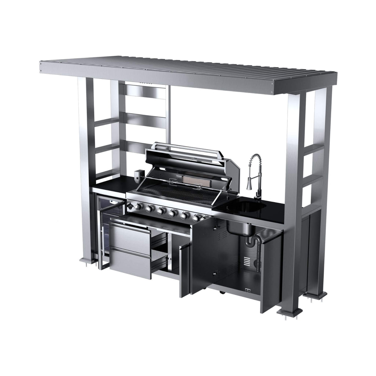 Castelle Flame Blaze 108-Inch 6-Burner