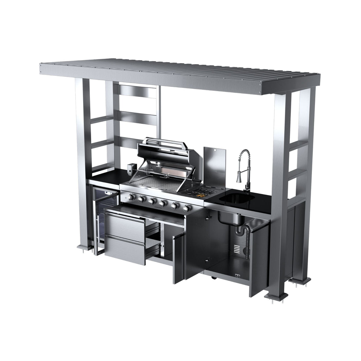 Castelle Flame Imperial 110-Inch 4-Burner