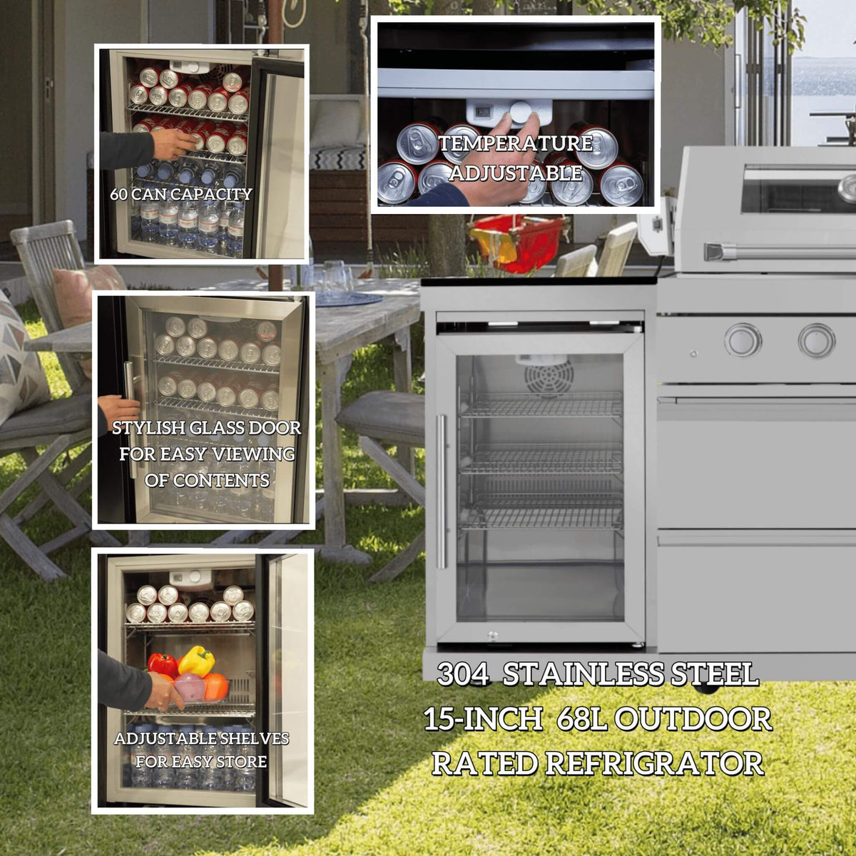Castelle Flame Capri 96-Inch 6-Burner