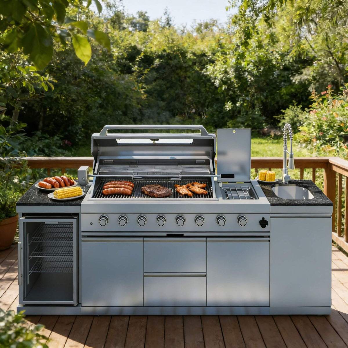Castelle Flame Capri 96-Inch 6-Burner